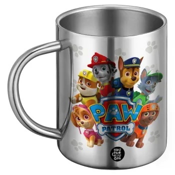 PAW patrol, τα κουτάβια, Ανοξείδωτη Μεταλλική Κούπα 450ml - Διπλού Τοιχώματος