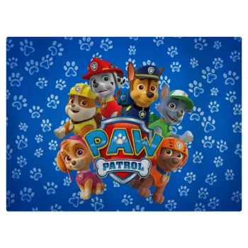 PAW patrol, τα κουτάβια, Επιφάνεια κοπής γυάλινη (38x28cm)