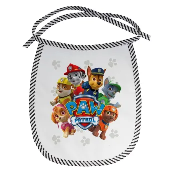 PAW patrol, τα κουτάβια, Σαλιάρα μωρού αλέκιαστη με κορδόνι Μαύρη