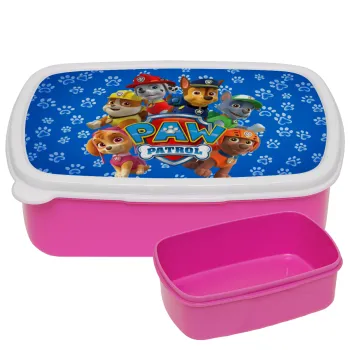 PAW patrol, ΡΟΖ παιδικό δοχείο φαγητού (lunchbox) πλαστικό (BPA-FREE) Lunch Βox M18 x Π13 x Υ6cm