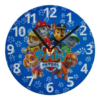 PAW patrol, τα κουτάβια, Ρολόι τοίχου γυάλινο (20cm)
