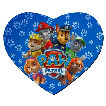 PAW patrol, Mousepad heart 23x20cm