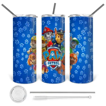PAW patrol, Tumbler stainless steel 600ml, with metal straw & cleaning brush