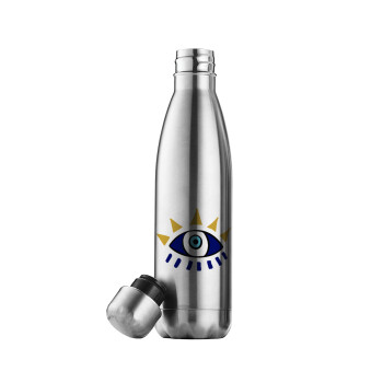 blue evil eye, Inox (Stainless steel) double-walled metal mug, 500ml