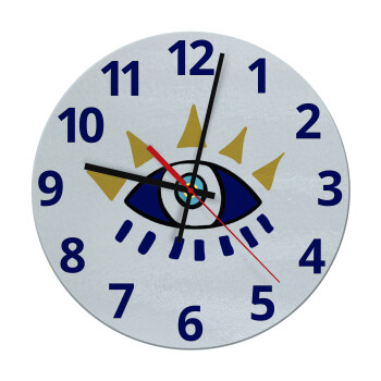 Μάτι, Ρολόι τοίχου γυάλινο (30cm)