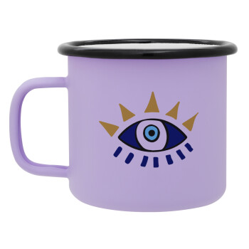 blue evil eye, Κούπα Μεταλλική εμαγιέ ΜΑΤ Light Pastel Purple 360ml