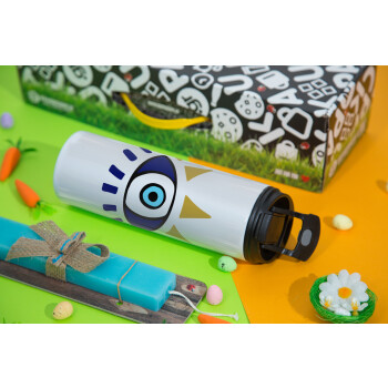 Μάτι, Πασχαλινή Λαμπάδα με Travel Tumbler θερμό με διπλό καπάκι (600ml, BPA free) & κερί αρωματικό πλακέ (30cm) (ΤΙΡΚΟΥΑΖ)