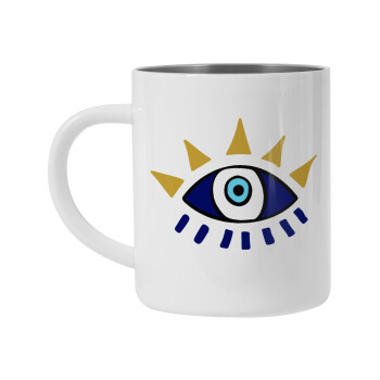 blue evil eye, Mug Stainless steel double wall 300ml