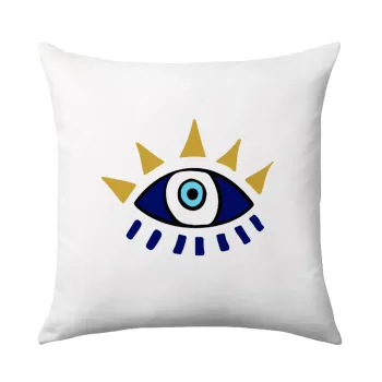 blue evil eye, Sofa cushion 40x40cm includes filling