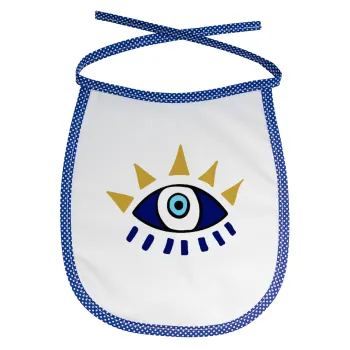 Μάτι, Σαλιάρα μωρού αλέκιαστη με κορδόνι Μπλε