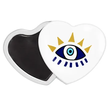 Μάτι, Μαγνητάκι καρδιά (57x52mm)