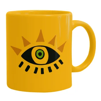 Μάτι, Κούπα, κεραμική κίτρινη, 330ml