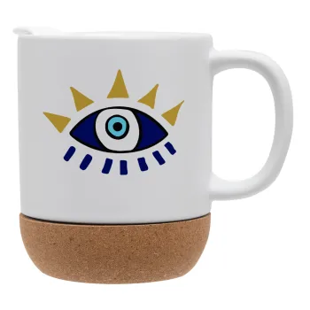 Μάτι, Κούπα, κεραμική με βάση φελού και καπάκι (ΜΑΤ), 330ml