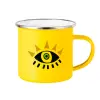 Yellow Enamel Metallic Cup 360ml