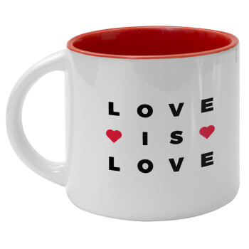 Love is Love, Κούπα κεραμική 400ml Λευκή/Κόκκινη