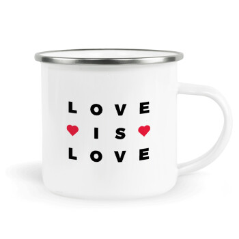 Love is Love, Κούπα Μεταλλική εμαγιέ λευκη 360ml