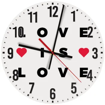 Love is Love, Ρολόι τοίχου ξύλινο (30cm)