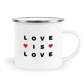Love is Love, Κούπα Μεταλλική εμαγιέ λευκη 360ml