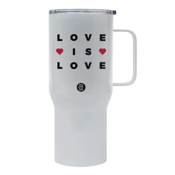 Love is Love, Mega Stainless steel Tumbler with lid, double wall 750L