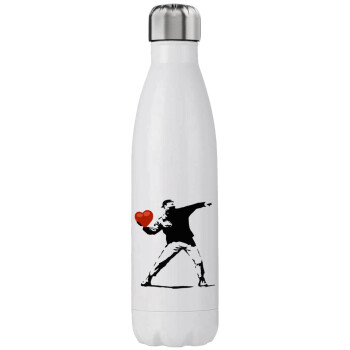 Banksy (The heart thrower), Stainless steel, double-walled, 750ml