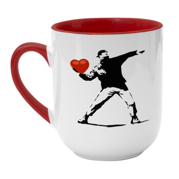 Banksy (The heart thrower), Κούπα κεραμική tapered 260ml