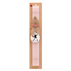 Easter Set, wooden keychain & scented flat Easter candle (30cm) (PINK)