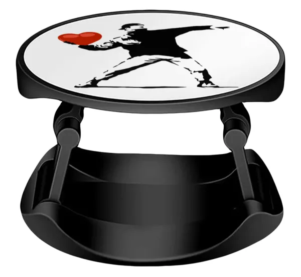Banksy (The heart thrower) — Phone Holders Stand  Stand Hand-held Mobile Phone Holder