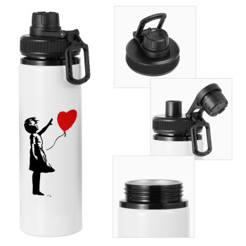 Banksy (Hope), Metal water bottle with safety cap, aluminum 850ml
