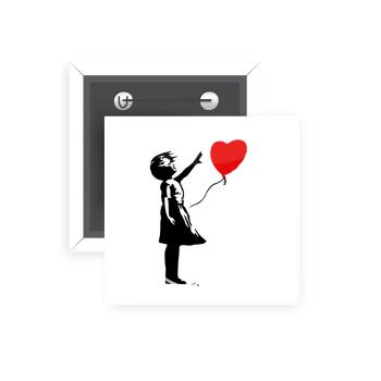 Banksy (Hope), Κονκάρδα παραμάνα τετράγωνη 5x5cm