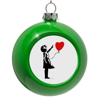 Banksy (Hope), Green Christmas tree ornament bauble 8cm
