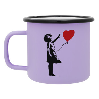 Banksy (Hope), Κούπα Μεταλλική εμαγιέ ΜΑΤ Light Pastel Purple 360ml