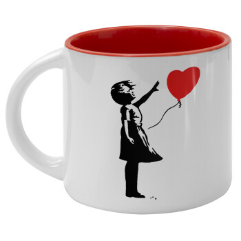 Banksy (Hope), Κούπα κεραμική 400ml Λευκή/Κόκκινη