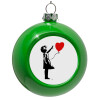 Green Christmas tree ornament bauble 8cm