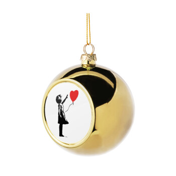 Banksy (Hope), Golden Christmas tree ball ornament 8cm