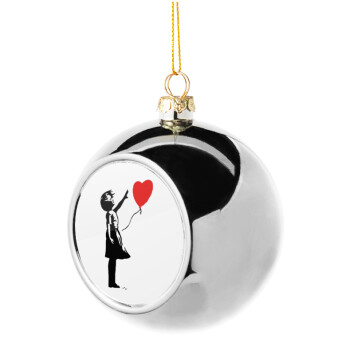 Banksy (Hope), Silver 8cm Christmas tree ball ornament