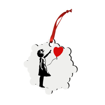 Banksy (Hope), Στολίδι Χριστουγεννιάτικο στολίδι snowflake ξύλινο 7.5cm