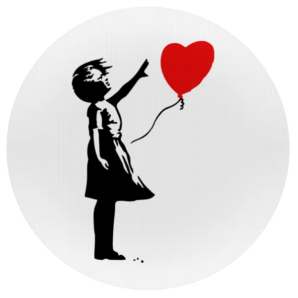 Banksy (Hope) — Mousepad Round 20cm