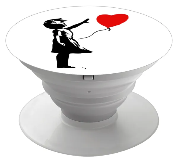 Banksy (Hope) — Phone Holders Stand  Λευκό Βάση Στήριξης Κινητού στο Χέρι