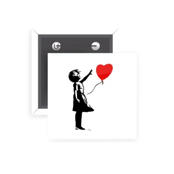 Banksy (Hope), Κονκάρδα παραμάνα τετράγωνη 5x5cm