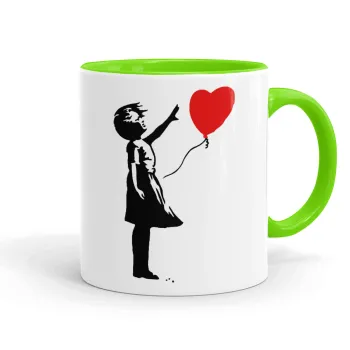 Banksy (Hope), Κούπα χρωματιστή βεραμάν, κεραμική, 330ml