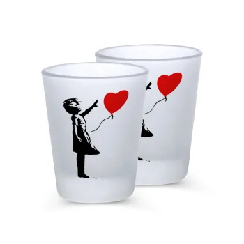 Banksy (Hope), Σφηνοπότηρα γυάλινα 45ml του πάγου (2 τεμάχια)