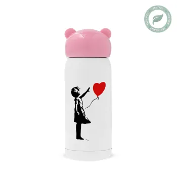 Banksy (Hope), Ροζ ανοξείδωτο παγούρι θερμό (Stainless steel), 320ml