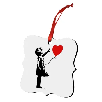 Banksy (Hope), Στολίδι Χριστουγεννιάτικο στολίδι polygon ξύλινο 7.5cm