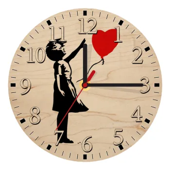 Banksy (Hope), Ρολόι τοίχου ξύλινο plywood (20cm)