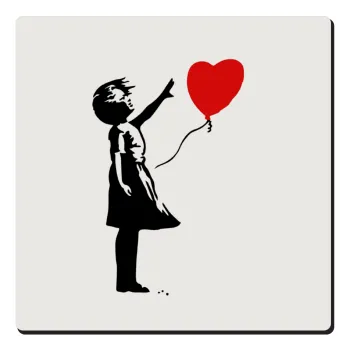 Banksy (Hope), Τετράγωνο μαγνητάκι ξύλινο 6x6cm