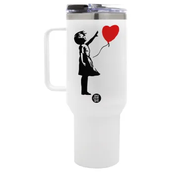 Banksy (Hope), Mega Tumbler με καπάκι, διπλού τοιχώματος (θερμό) 1,2L