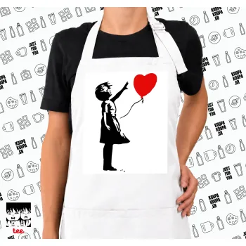 Banksy (Hope), Ποδιά μακριά Σεφ ολόσωμη με τσέπες white (ΕΝΗΛΙΚΩΝ)