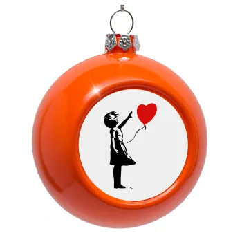 Banksy (Hope), Στολίδι Χριστουγεννιάτικη μπάλα δένδρου Πορτοκαλί 8cm
