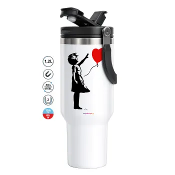 Banksy (Hope), Mega Tumbler με καπάκι, διπλού τοιχώματος (θερμό) 1,2L