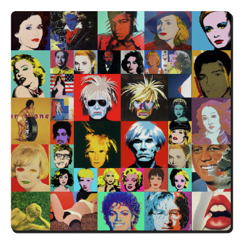 Warhol pop art, Τετράγωνο μαγνητάκι ξύλινο 6x6cm